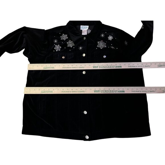 The Quacker Factory Christmas Jacket Womens 1X Used Snowman Capture the Magic - Picture 9 of 14